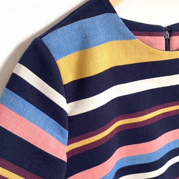 Halogen Multi-Colored Striped Peplum Top, Size M - Picture 6 of 11